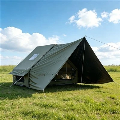 Inflatable Camping Tent with Blackout Awning -Extended Shade Shelter
